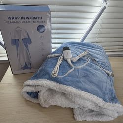 Brand New DailyLife Wearable Heated Blanket, 52” × 72” Full body electric heated robe, Electric Blanket with Foot Pocket & Sleeves – 7 Heat SKU242-S1