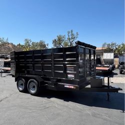 7x14 dump trailer 4ft walls
