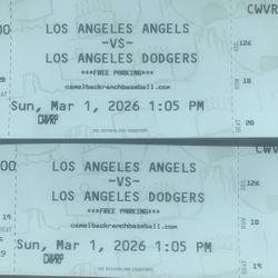 Sun 3/1 Dodgers @ Home Vs. Angels $90