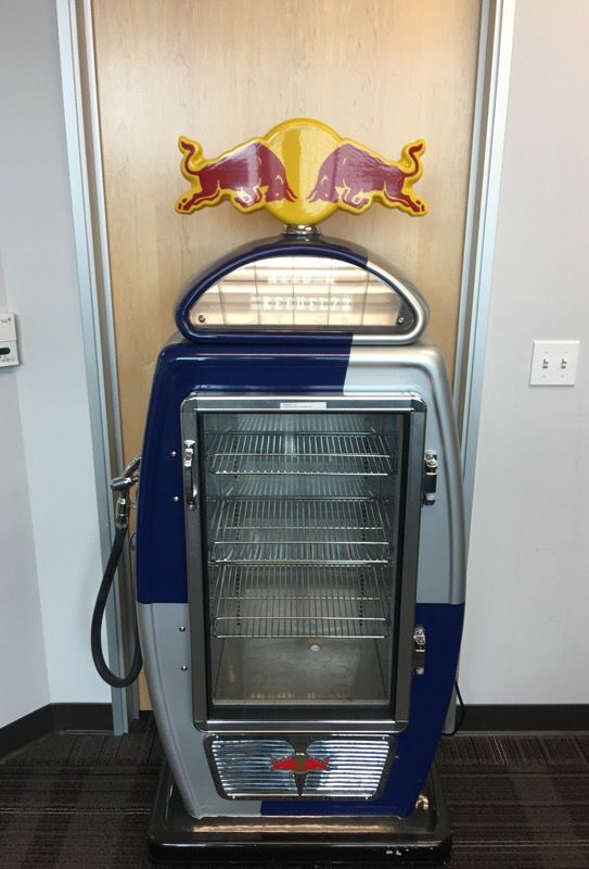 Red Bull Gas Pump Refrigerator