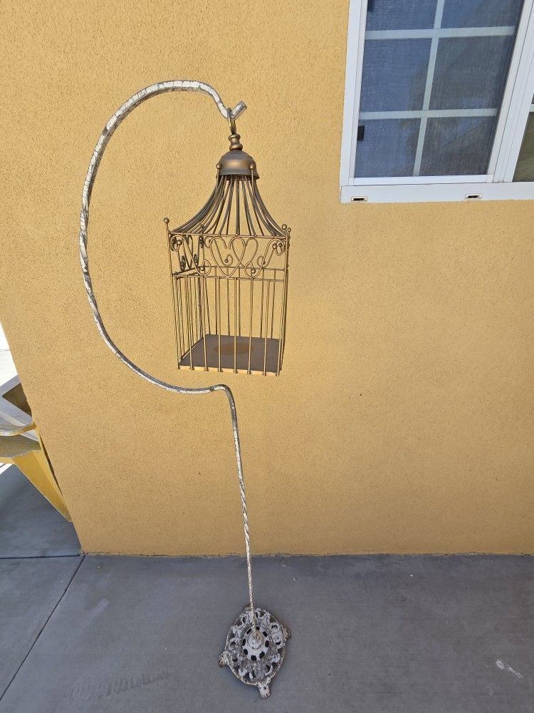 Antique Bird Cage Or Plant Stand 🐦
