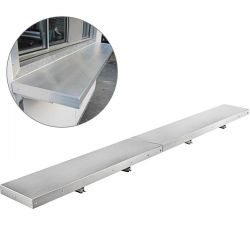 Concession Shelf 96 in. L x 12 in. W Stainless Steel Drop Down Folding Serving Food Shelf
