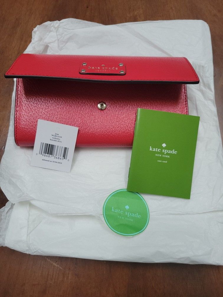 Kate Spade New York  Wallet Jean Wellesley Leather Flap Hotchilli 