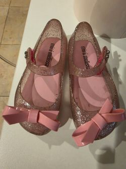 Mini Melissa Girls Glitter Jelly Mary Jane Shoes