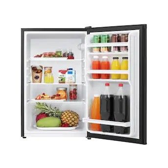 Hisense 4.4-cu ft Freestanding Mini Fridge (Black Stainless Steel