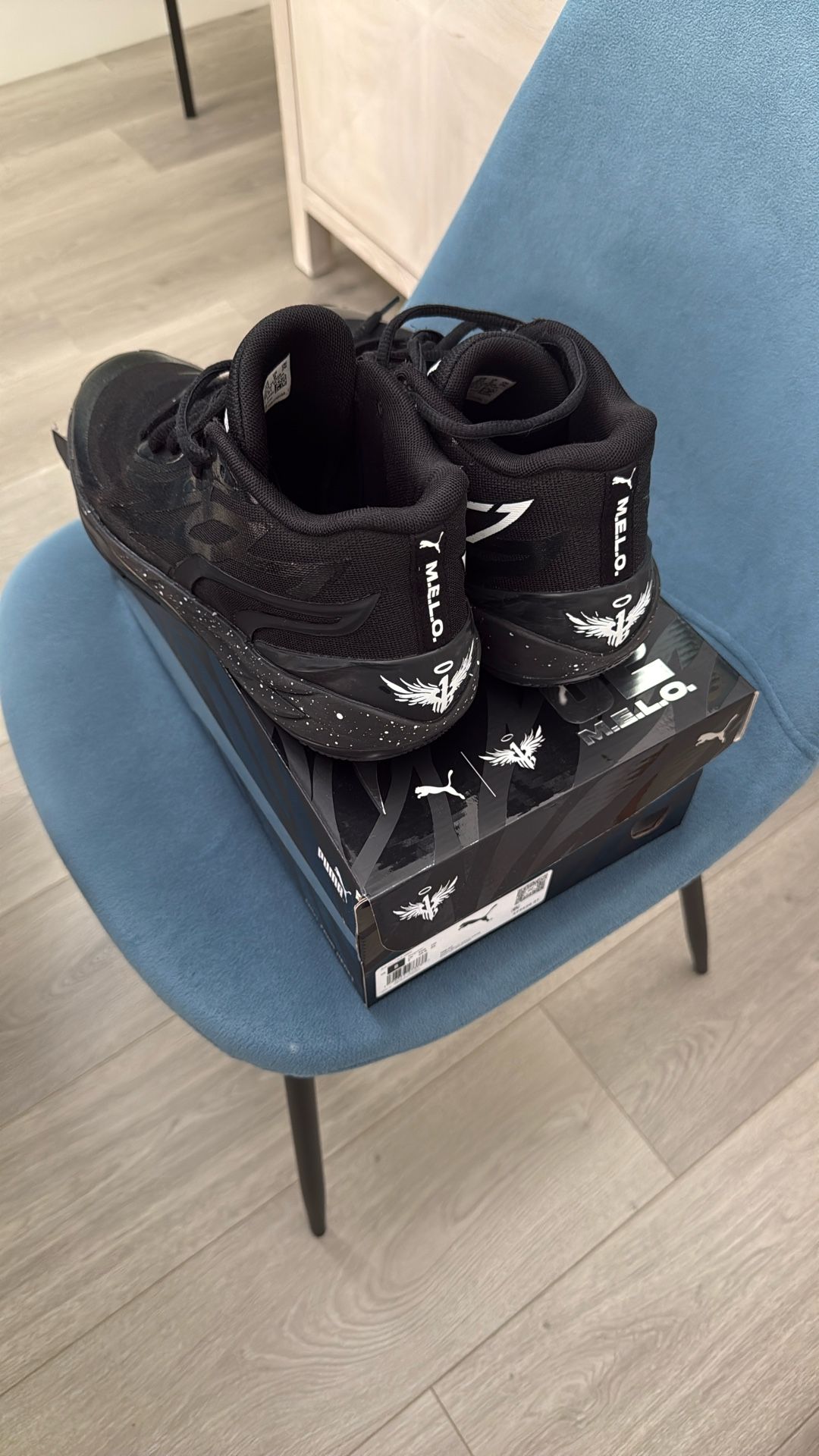 Black MB.02 Size 8 Basketball Shoes For Indoor And Outdoor Training