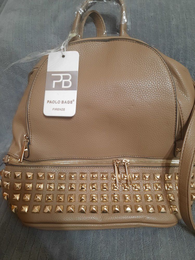 Women Backpack Brown New