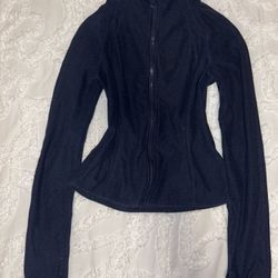 Cropped Navy Blue BBL Jacket