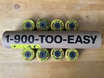 yellow Dead x Too Easy 58mm wheels for inline skates / rollerblades