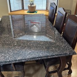Creative Leathers high end granite dining set
