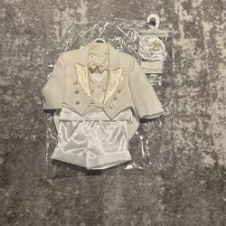White Baby Tuxedo Set