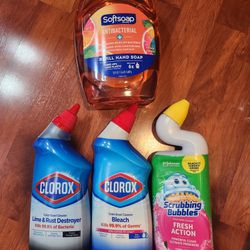 Clorox And Scrubbing Bubbles Toilet Bowl Cleaner + Soap