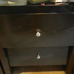 Small Bedside Tables Dark Wood.