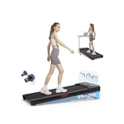 Walking Pad Treadmill with 12% 9-Level Auto Incline, 450 lbs Capacity RGB LED Screen, Bluetooth Speaker Under Desk Treadmill, Compact Treadmills for H