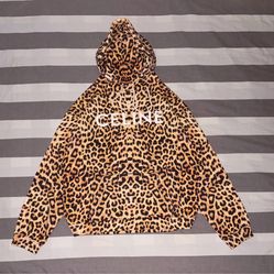 Celine Leopard Print Hoodie