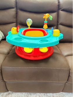 Bright Starts 3-in-1 SuperSeat Playful Paradise, Baby Activity Seat with Toys, Snacking Tray, Booster Seat, BPA Free Tray, Unisex, 6 Months +