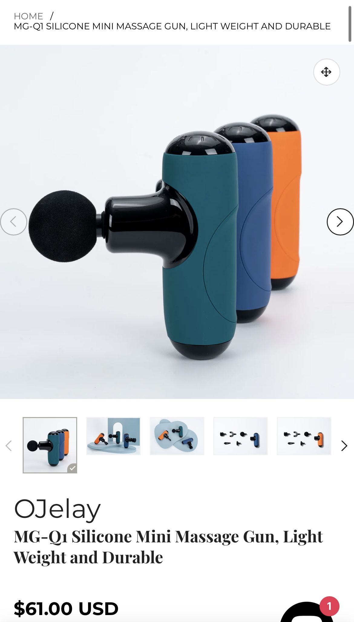 MG-Q1 Silicone Mini Massage Gun, Light Weight and Durable