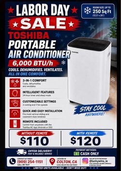 Toshiba Portable Air Conditioner 6000 BTU
