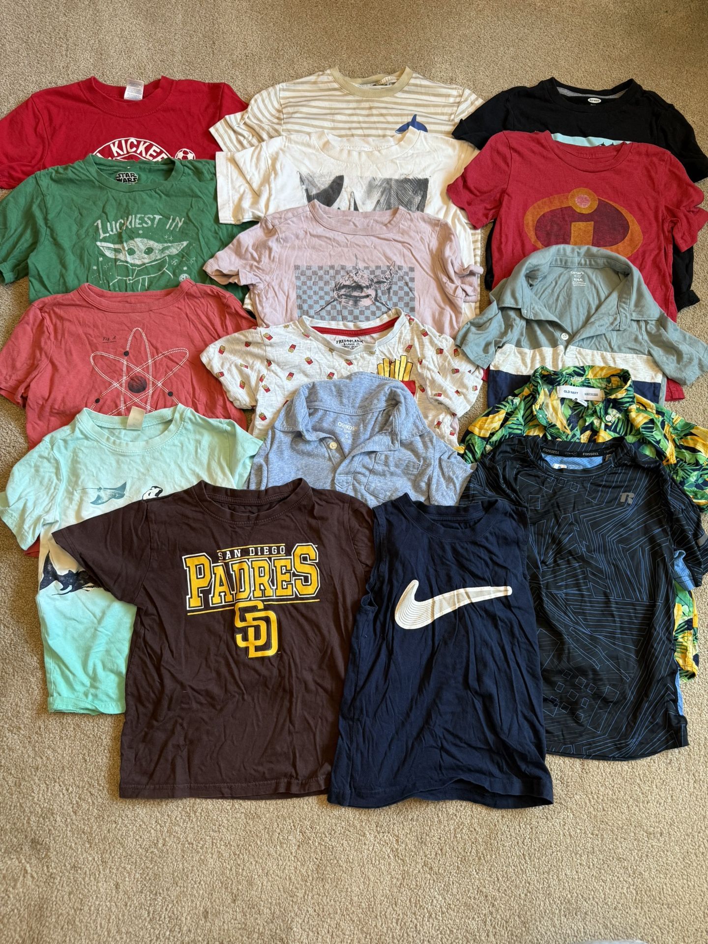 Boys Size 6 Clothing (entire Trash Bag)