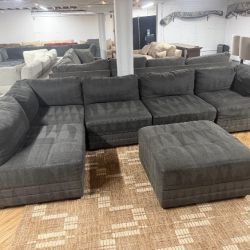 Delivery Available Costco gray 6pc modular sectional sofa couch