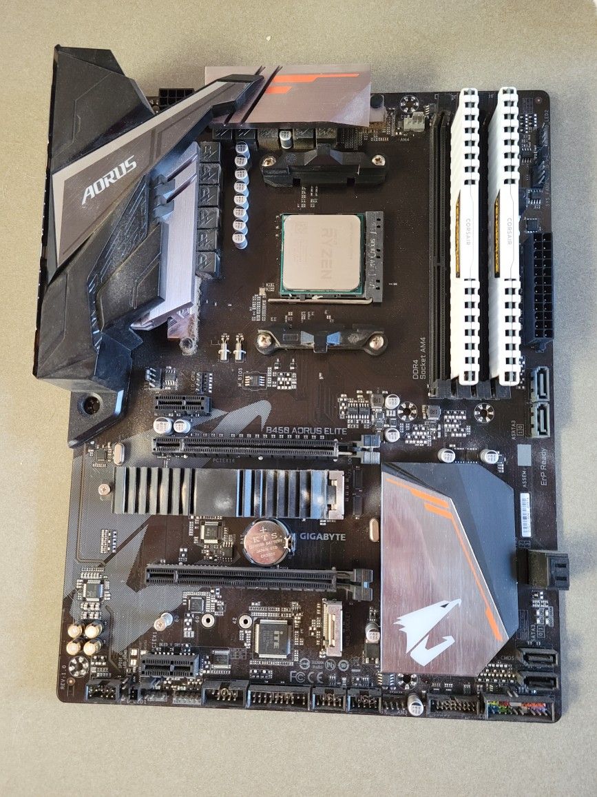 Ryzen 7 2700x, B450 Aorus Elite, Corsair DDR4 16gb