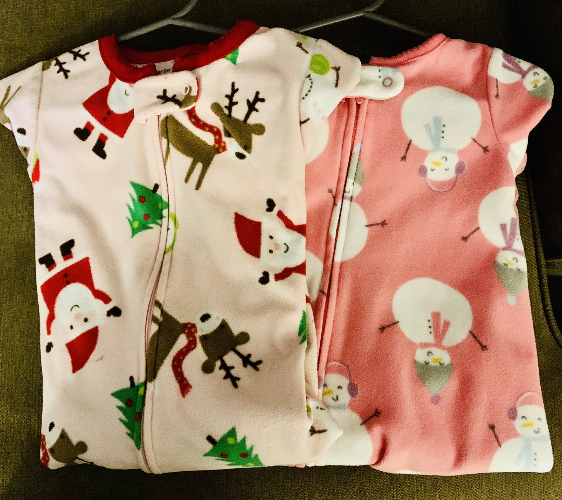 2 Fleece Toddler Sleepers