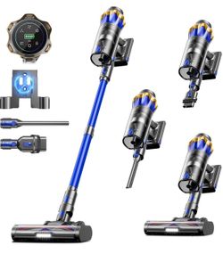 Jellypig Cordless Vacuum Cleaner, Upgraded 650W 55KPA 70Mins Cordless Stick Vacuum Cleaner with Self-Standing and Touch Screen, Anti-tangle Wireless V