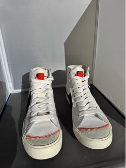 Nike Blazer Mid 77 Mid Top Colorblock Leather Sneakers DD3111 White/Black