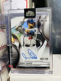 2025 Topps Chrome Black Andy Pages Autograph  /199 Dodgers