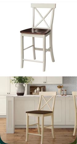 Wayfair Almond Espresso Counter Stool