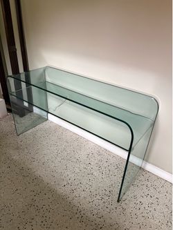 Waterfall Entry Glass Table