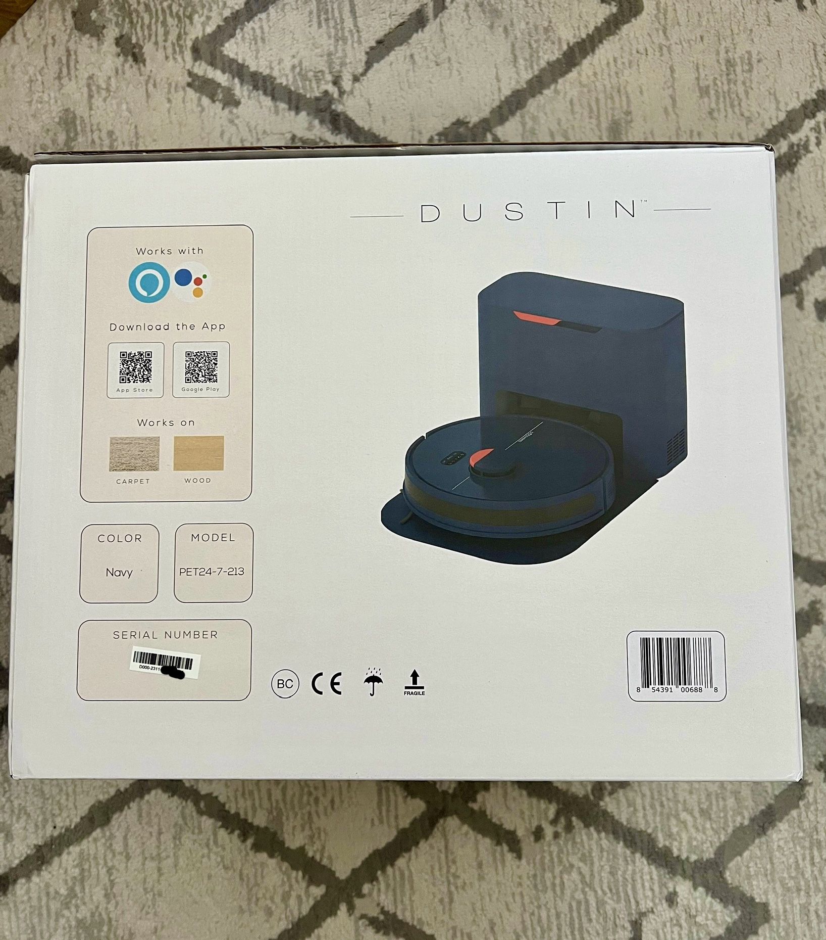 Robot Vacuum And Mop Smart Mapping Bobsweep Dustin WiFi Connected Self