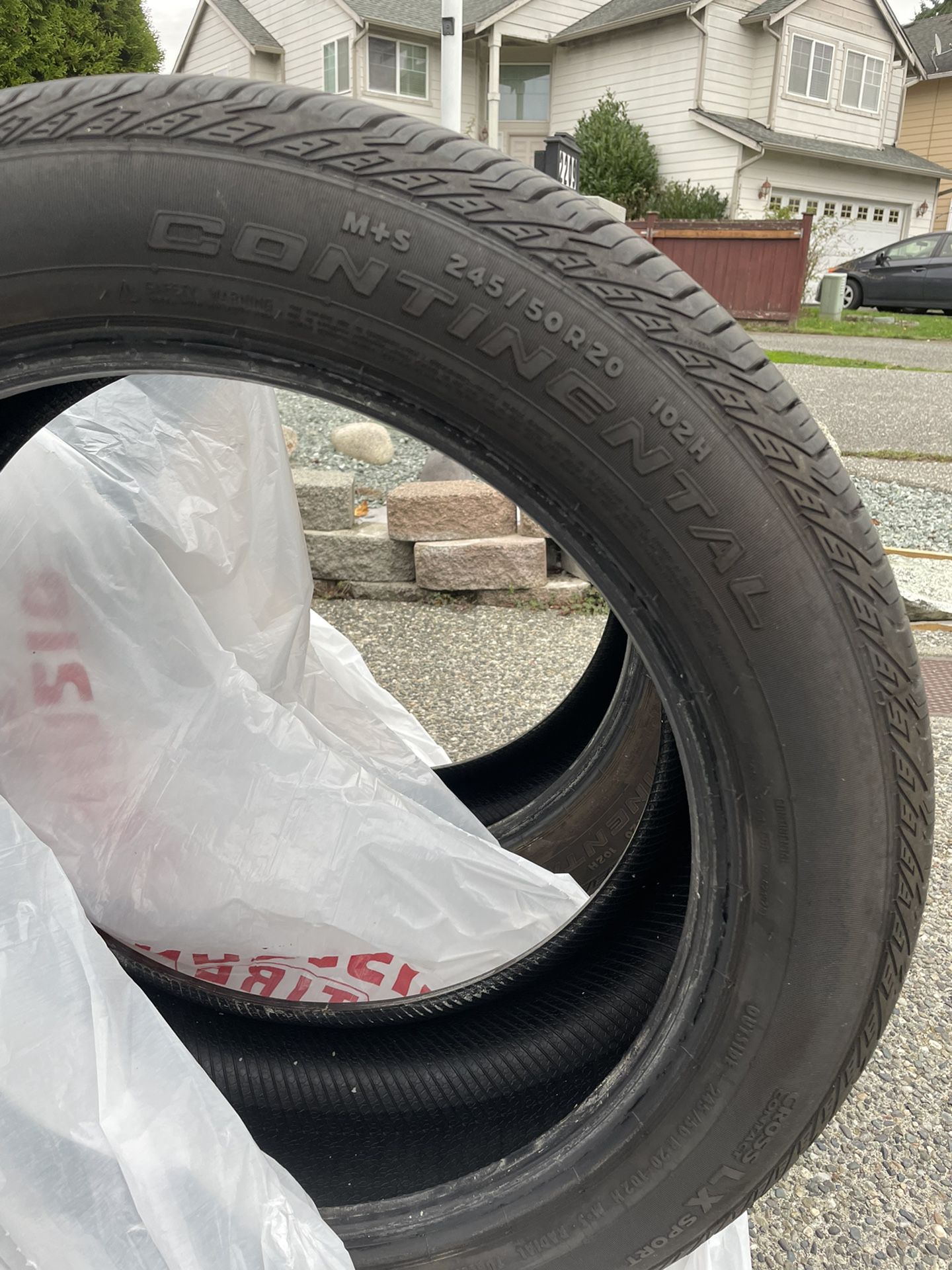 Two 245/50R20 Continental Contact LS Sport Tires
