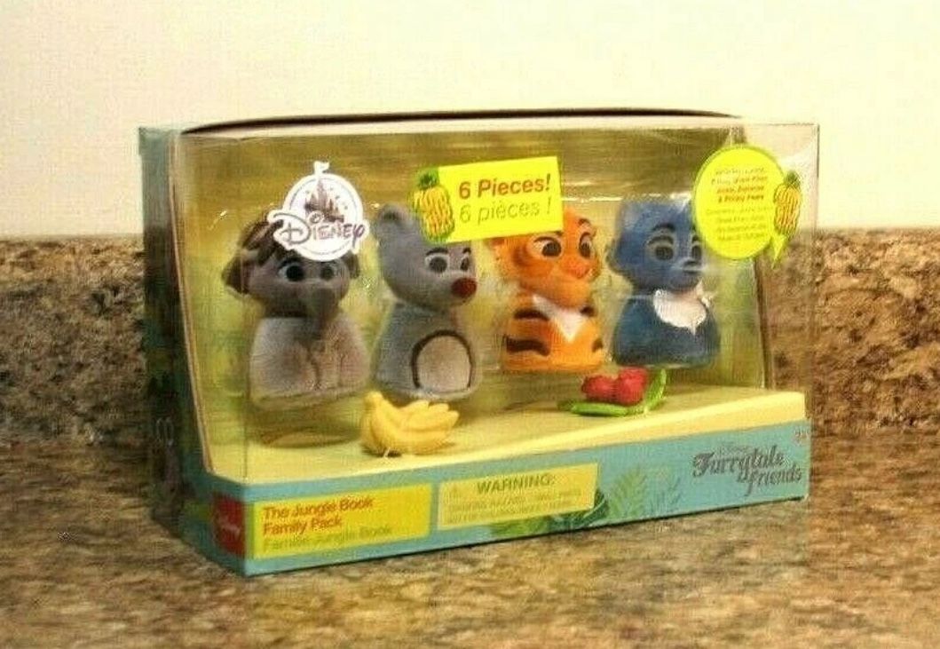 Disney Store Furrytale Friends The Jungle Book Family Pack Figure Set NEW