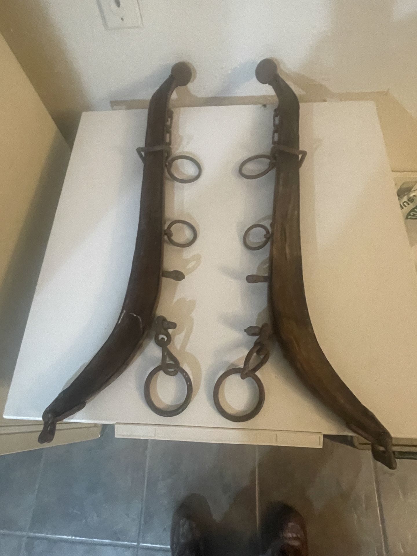 Antique matched set of workhorse hams