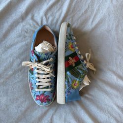 Gucci Ace Blue Flora Sneakers (Limited Edition) - NEW