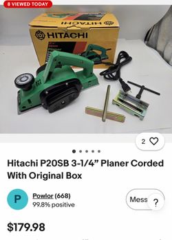 Hitachi P20SB 3-1/4" Planer Corded With Original Box