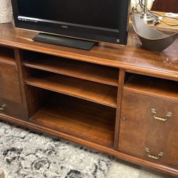 tv Stand W/2 Drawers 3 Shelves And 1 Cabinet