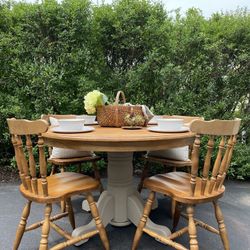 Solid wood Dining Table & 4 Chairs *Please See Description For Details*