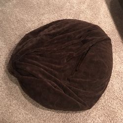 Bean Bag Chair Zip Up Brown Soft Beanbag Seat Great For Dorm Room Or Pet Bed