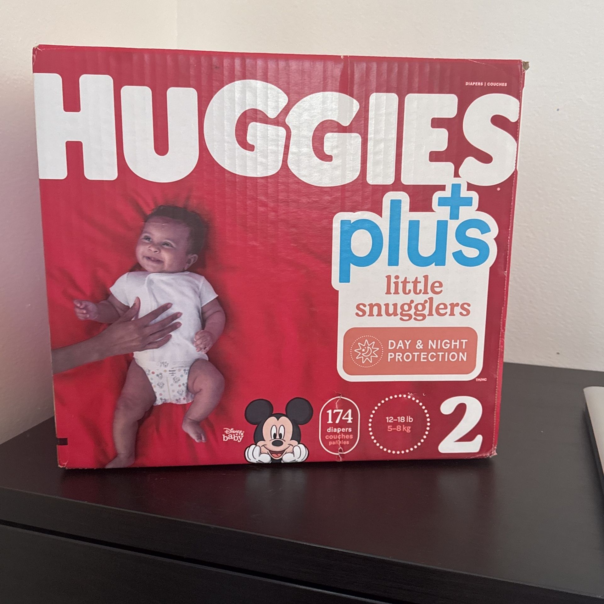 Huggies Little Snugglers Plus Diapers size 2, 174 units
