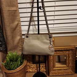 Michael Kors  Gray Leather Crossbody