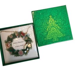 Christmas Charm Necklace & Earring Set 