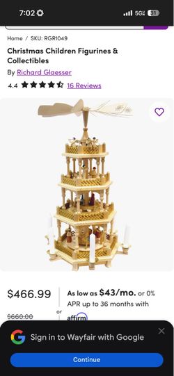 Richard Glaesser Christmas Pyramid Figurine