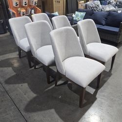 Copell White Fabric Side 6 Chair (Furniture of America)