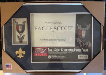 Eagle Scout Certificate and Award Frame