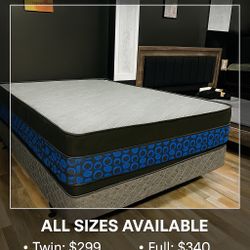 Queen Pillows Top - 14 To 16 Inch - With Free Box Spring - Same Day Delivery 