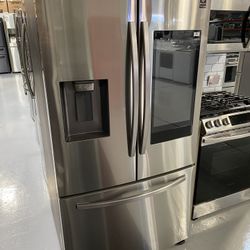 Samsung Stainless Steel 26.5 Cu. Ft. 3-Door French Door Refrigerator With Family Hub