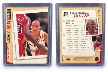 1996-97 Upper Deck Collector’s Choice Assignment Jordan Reggie Miller #365