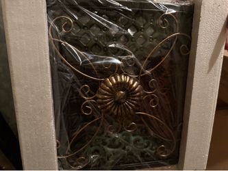 Floral medallion wall plaque set of 4